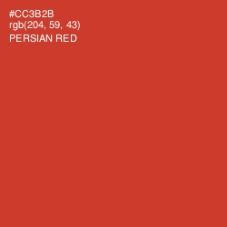 #CC3B2B - Persian Red Color Image